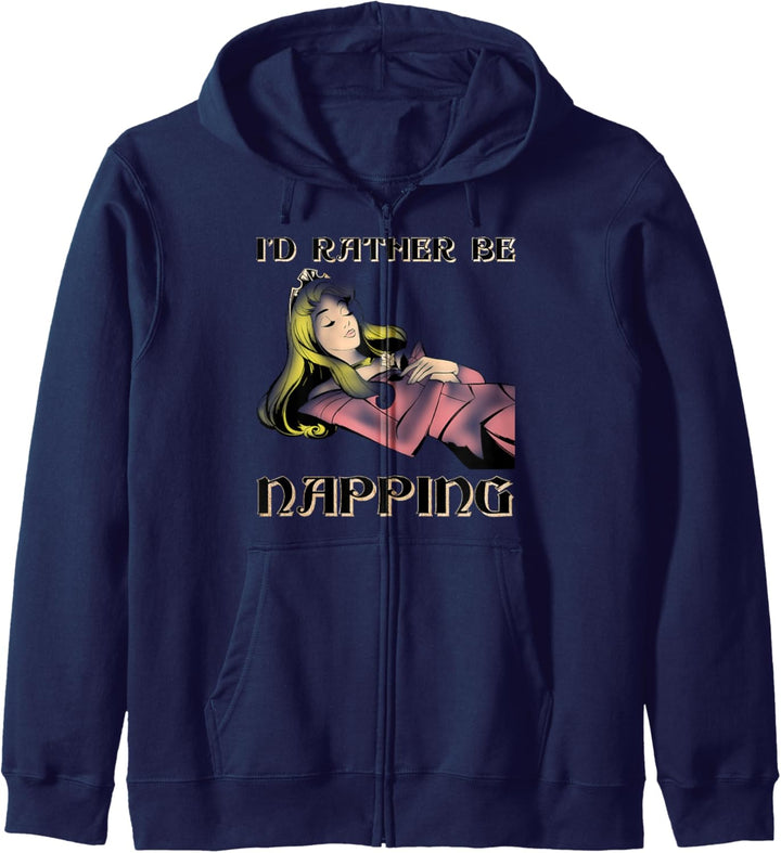 Disney Sleeping Beauty Aurora I'd Rather Be Napping Kapuzenjacke