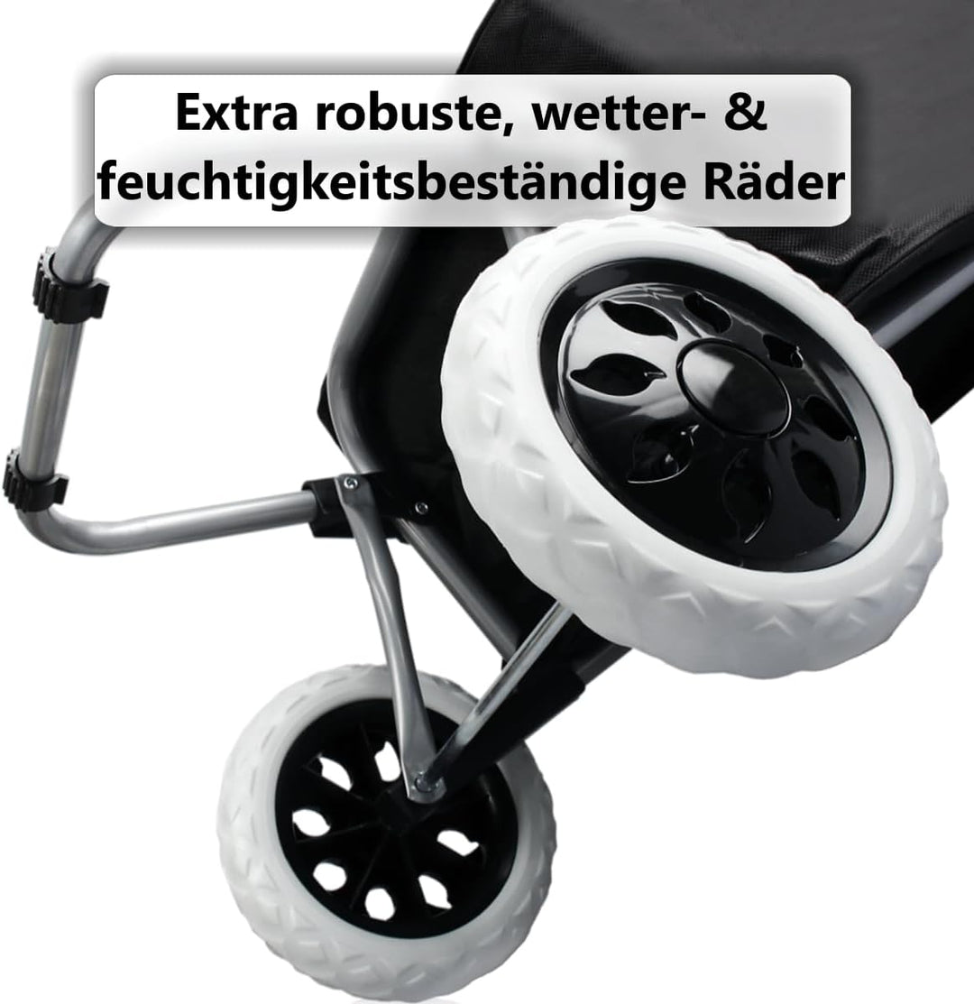 2IN1 Einkaufstrolley auch als Sackkarre nutzbar klappbar 40L Tasche bis 25kg Einkaufswagen mit gross