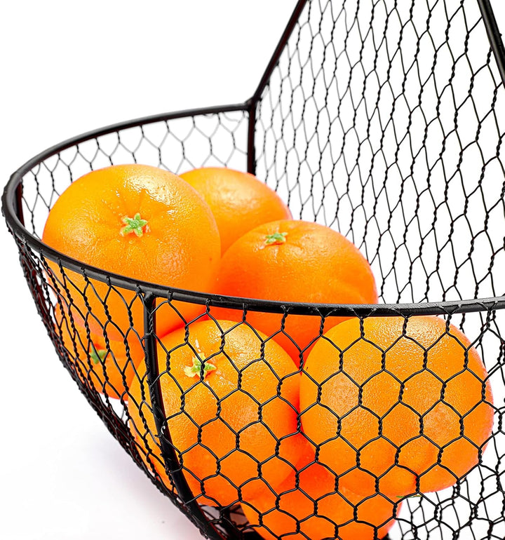 IGNPION 2 Stück Wandmontierter Obsthalter Korb Hängedisplay Obstkorb Obstaufbewahrung Ständer Rack D