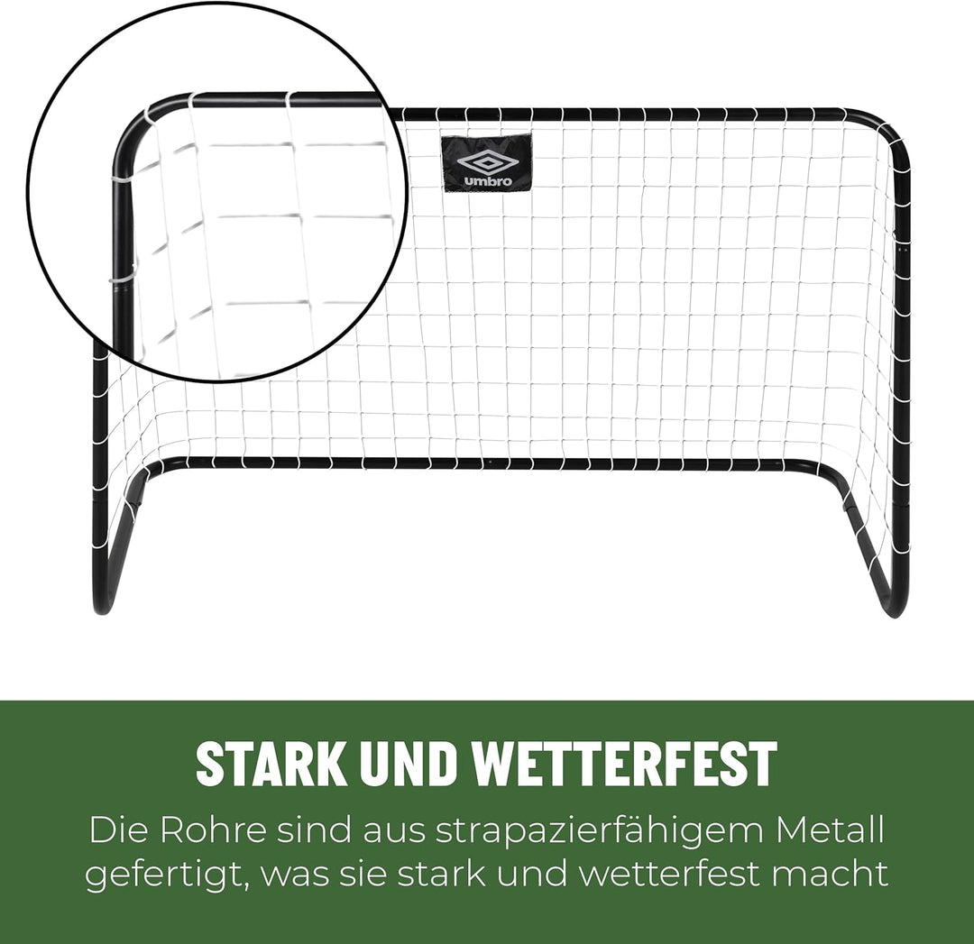 Umbro Fussballtor 78 x 56 x 45 cm - Fussballtore Set von 2 - Fussball Tor - Leicht zu verstauen - Fu
