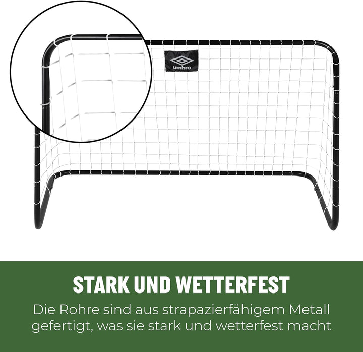 Umbro Fussballtor 78 x 56 x 45 cm - Fussballtore Set von 2 - Fussball Tor - Leicht zu verstauen - Fu