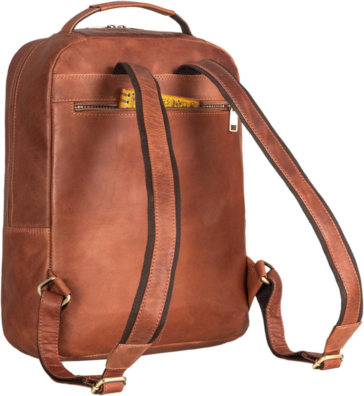 STILORD 'Glover' Business Lederrucksack für 15,6 Zoll Laptop Rucksack für Damen und Herren DIN A4 Of