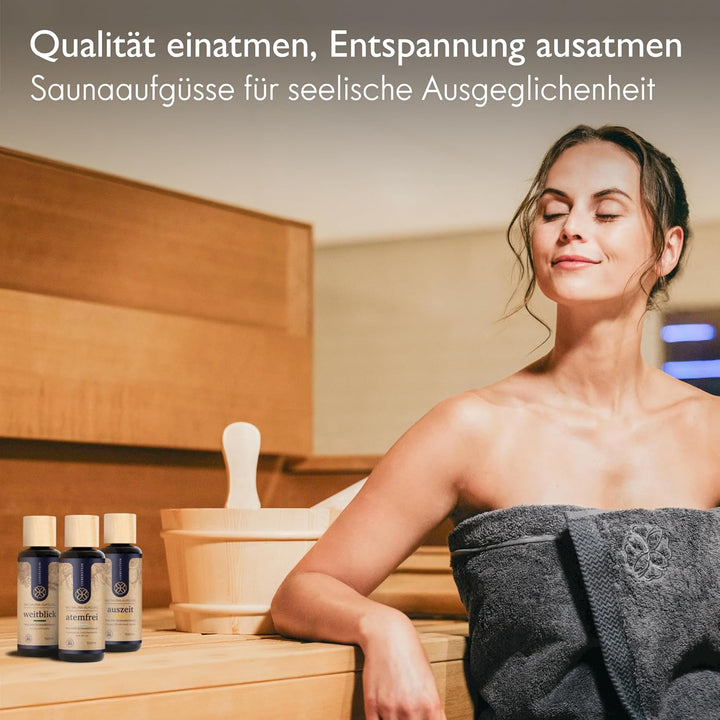 BIO Saunaaufguss “Auszeit” - Orange, Zitrone & Ingwer [1x100ml Sauna Aufgussmittel] - mit 100% natur