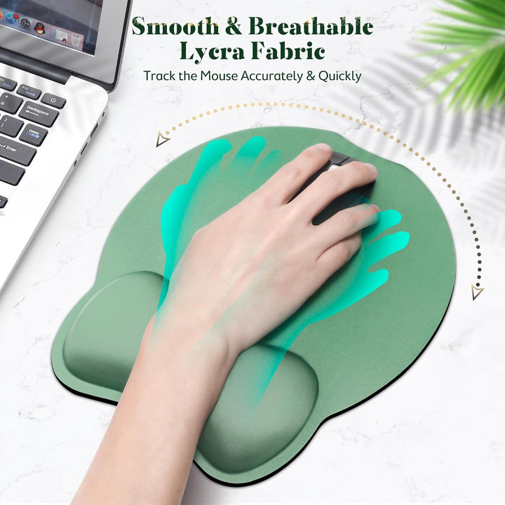 Gimars Ergonomisches Mauspad mit Gelkissen, XL Handballenauflage Tastatur mit Untersetzer, Mousepad
