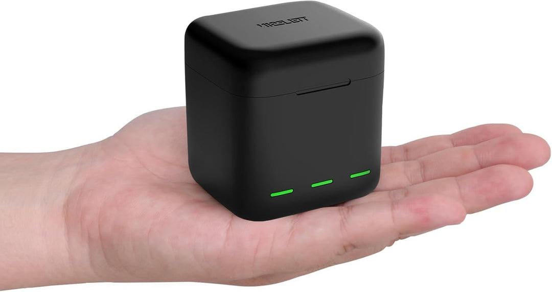 Akku-Ladegerät für Go Pro Hero 13 Black, Triple Slot USB-Ladekoffer mit Type-C Kabel Akkus Tragetasc