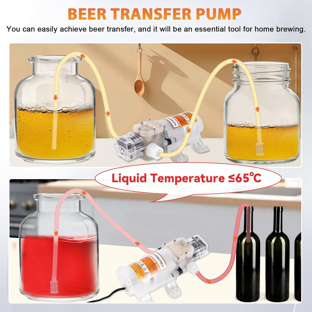 YUCHENGTECH Haushalt Bierpumpe Elektrische Weinförderpumpe Selbstansaugende Pumpe in Lebensmittelqua