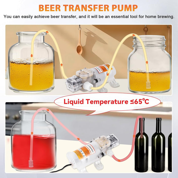 YUCHENGTECH Haushalt Bierpumpe Elektrische Weinförderpumpe Selbstansaugende Pumpe in Lebensmittelqua