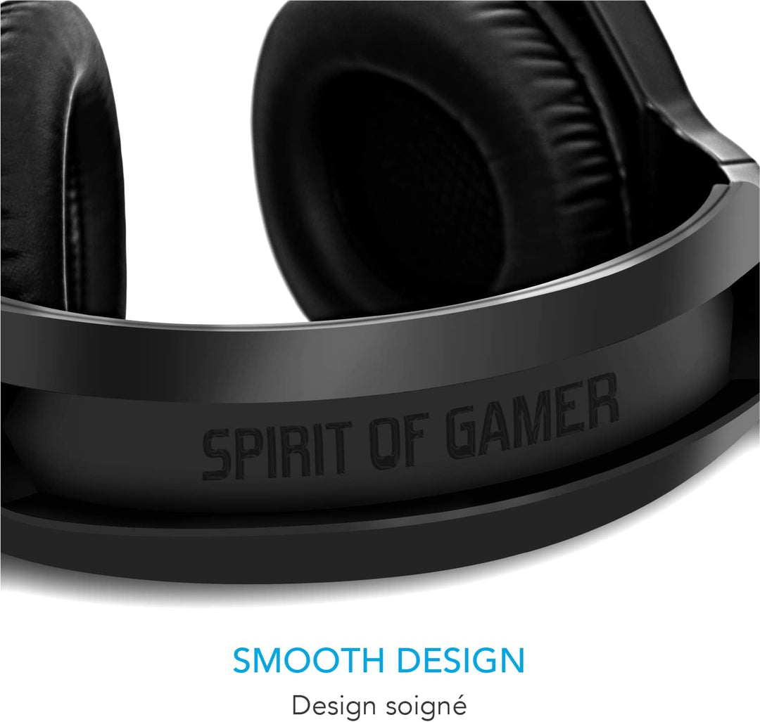 SPIRIT OF GAMER - XPERT-H900 - Headset Pro Gamer-Kopfhörer - Leistungsstarker Bass - Blaue LEDs - Ku