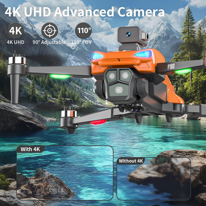 GPS Drohne Mit 4K-Kamera Für Erwachsene, 4,5-Zoll-Fernbedienungsdisplay, Automatische Hindernisverme