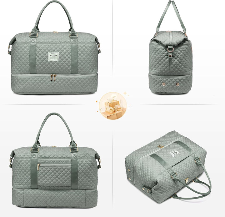 LOVEVOOK Reisetasche Sporttasche Damen Gross Weekender Travel Duffle Bag mit Kulturbeutel Handgepäck