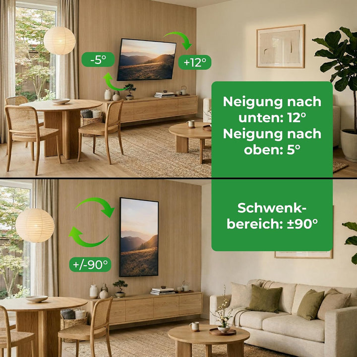 TiTon 100 cm TV-Wandhalterung mit langem Gelenkarm 50 Zoll Biz 75 Zoll – voll beweglich dreh-, Schwe