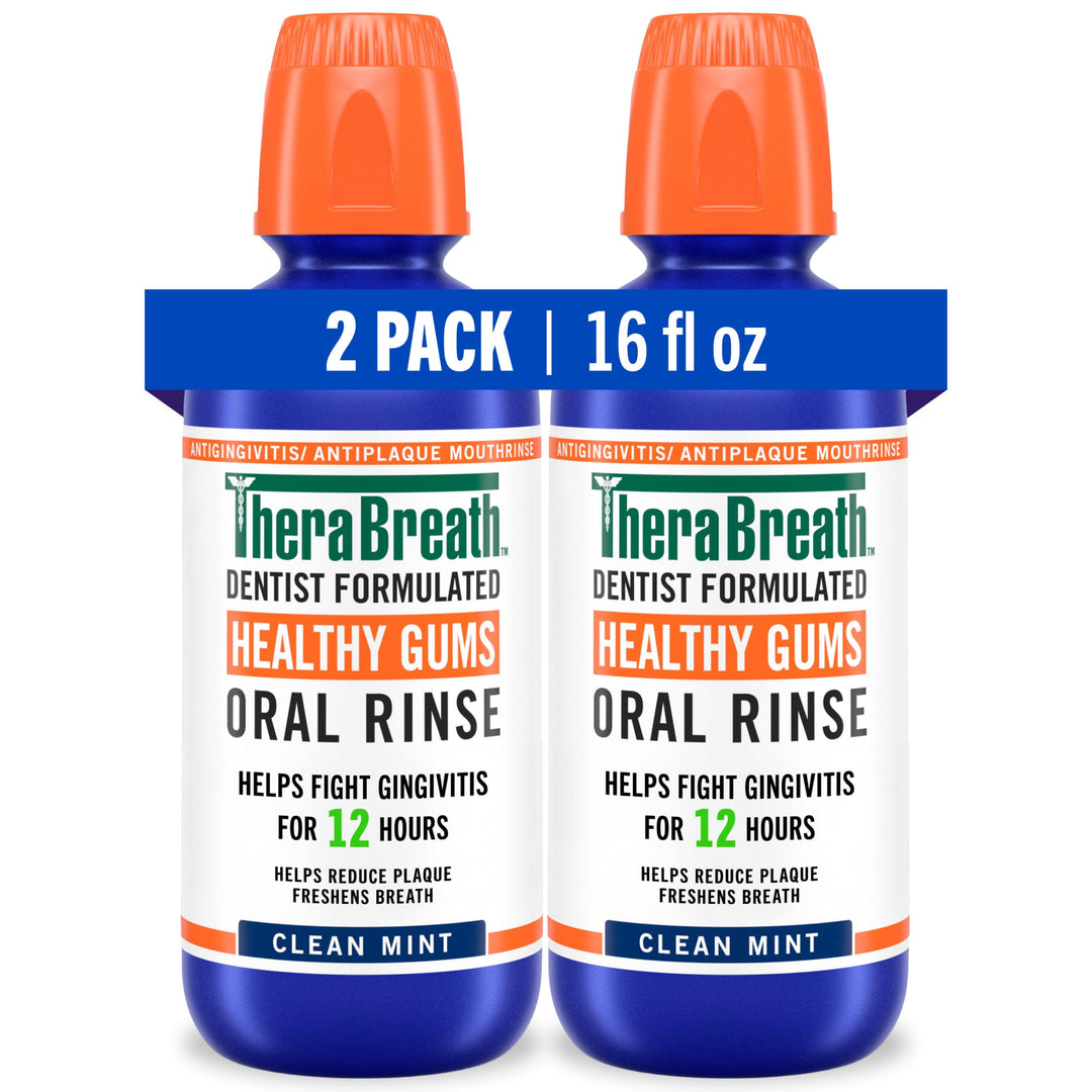 TheraBreath 24 Hour Healthy Gums Periodontist Formulated Oral Rinse, 16 Ounce (Pack of 2)