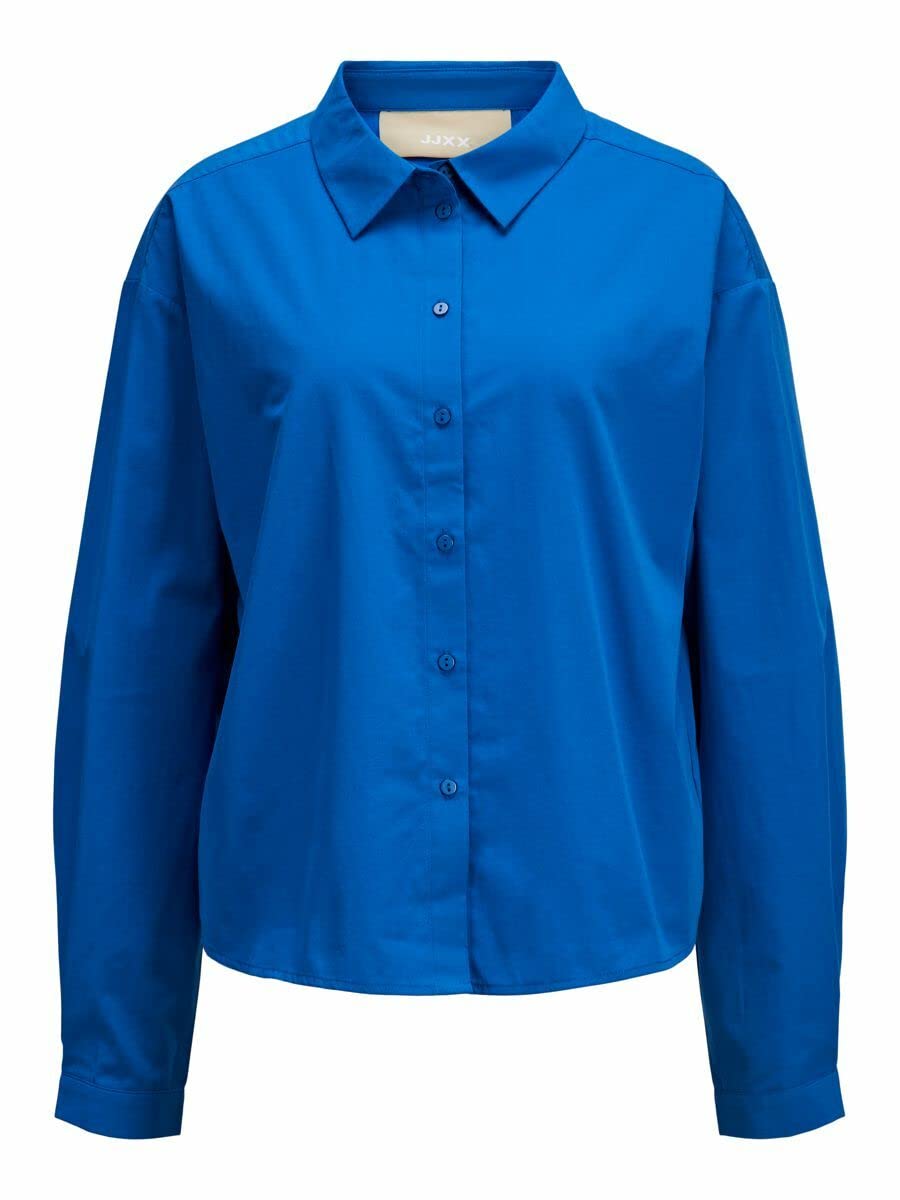 Damen Jxmission Ls Relax Shirt Noos Bluse, Blue Iolite
