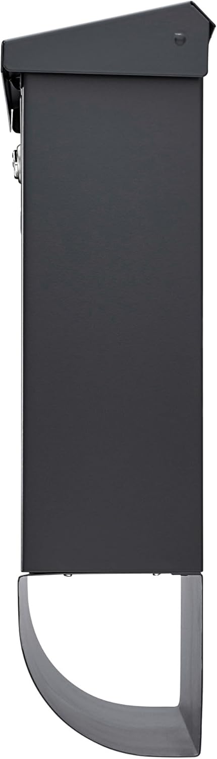 Burg Wächter Briefkasten mit Zeitungsfach und Namensschild, Verzinkter Stahl, Einwurf-Format DIN C4,