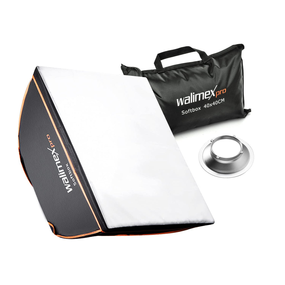 Walimex Pro Softbox Orange Line 40x40 cm für Multiblitz P, Multiblitz P