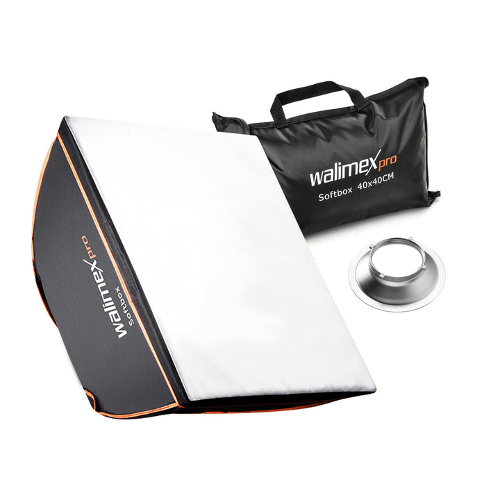 Walimex Pro Softbox Orange Line 40x40 cm für Multiblitz P, Multiblitz P