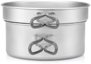 Keith Unisex-Adult 2-Piece Titanium Pot and PAN Cook Set, Grey, One Size