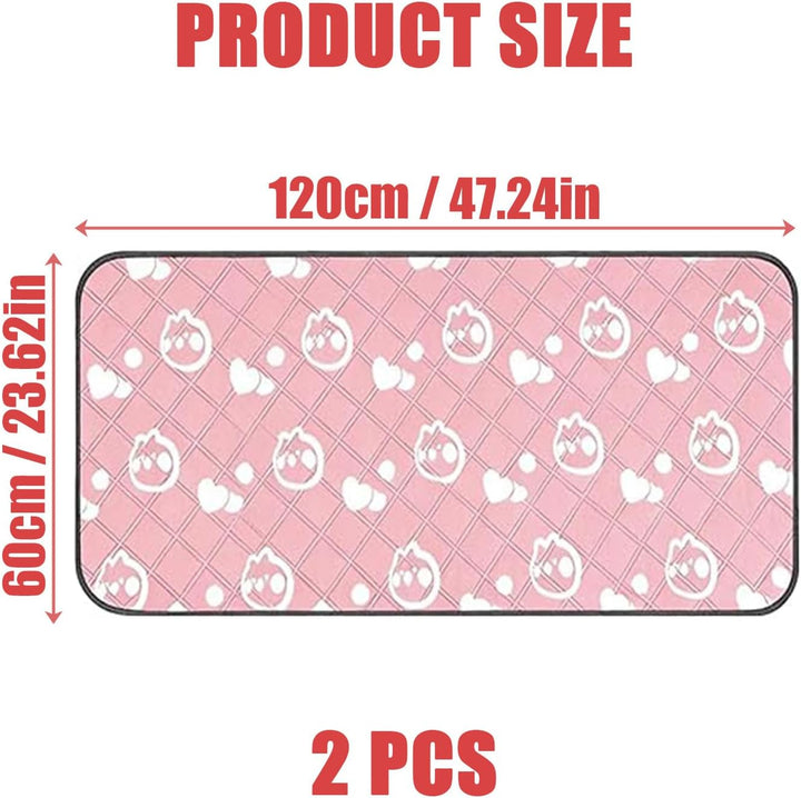 2 Stück Meerschweinchen Unterlage Waschbar 60x120cm, Pipipads Meerschweinchen Wasserdicht & Super Sa