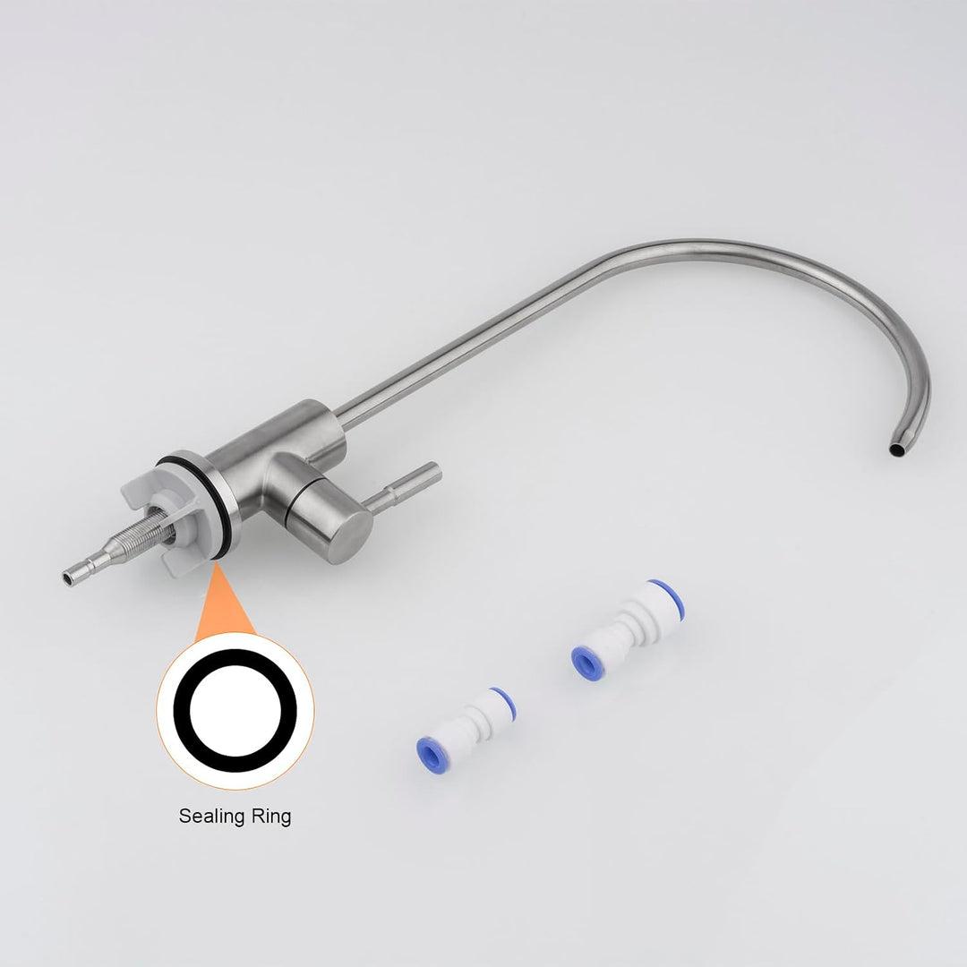 Ibergrif Umkehrosmose (RO) Wasserhahn für 1/4" und 3/8" Zoll, Osmoseanlage Spültischbatterie Wasserf