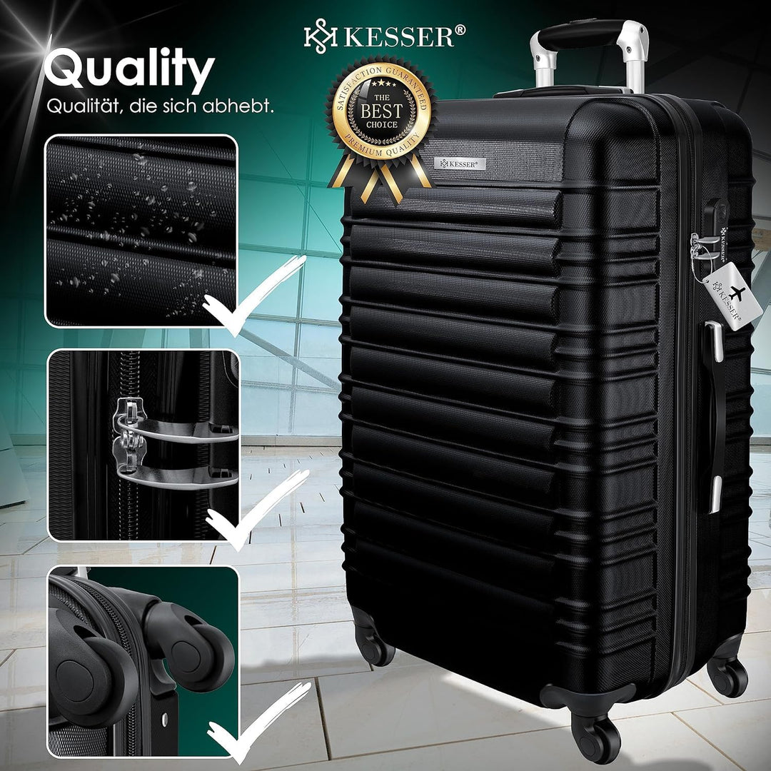 KESSER® Reisekoffer Grosser Hartschalen-Koffer Inkl. Kofferwaage + Gepäckanhänger Trolley Gepäck Rol