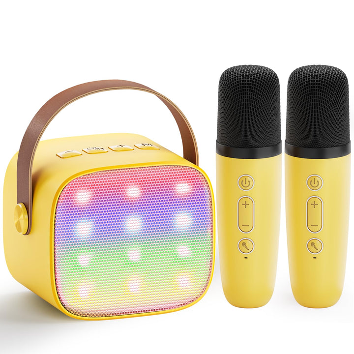 Karaoke Maschine Kinder mit 2 Mikrofonen: [Premiumversion] Mini Karaoke Maschine, Geschenk für Mädch