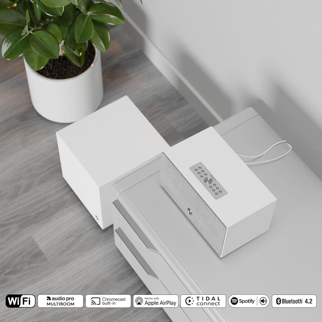Audio Pro C10 MkII - Tragbarer Multiroom Lautsprecher mit Bluetooth - Kabelloser Smart Speaker mit A