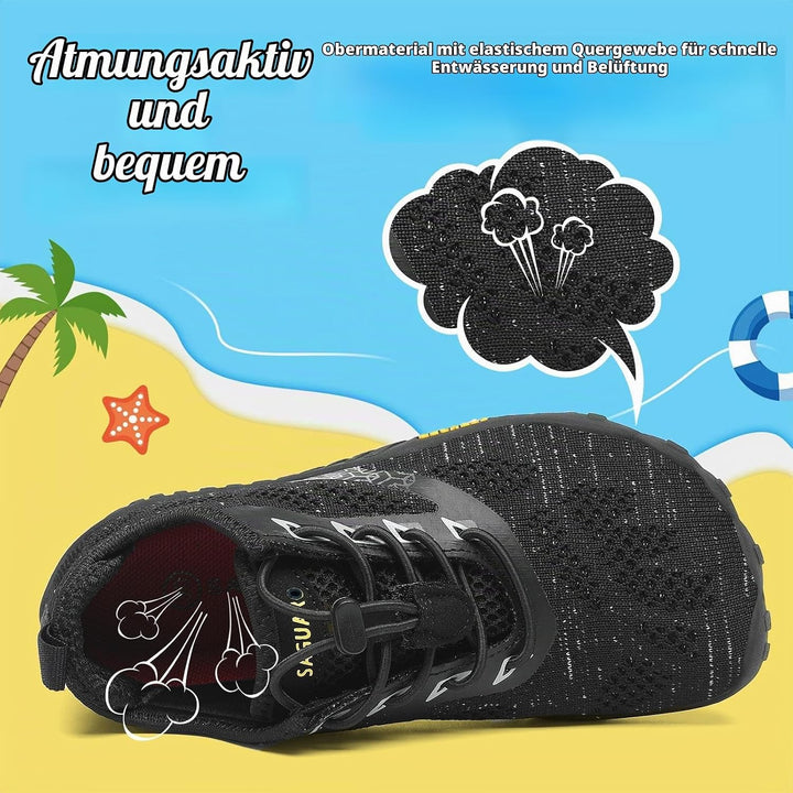 SAGUARO Kinder Barfussschuhe Schnell Trocknend Badeschuhe,24-36 EU 25 EU Schwarz, 25 EU Schwarz