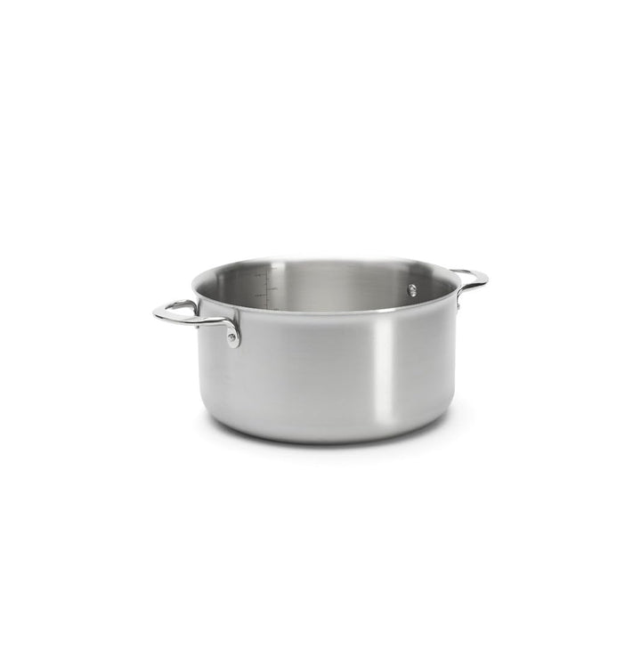 De Buyer Alchimy Kochtopf ohne Deckel, 3-lagiger Edelstahl, 24 cm, ohne PFAS, Kochbeherrschung, Edel