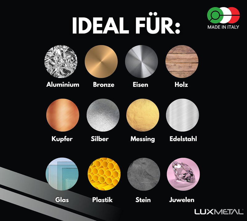 Lux Metal 3 Polierpaste 700 g (A-K-Z) Mittel Sehr grob Schleifpaste Für spiegelnden Glanz Auf Edelst