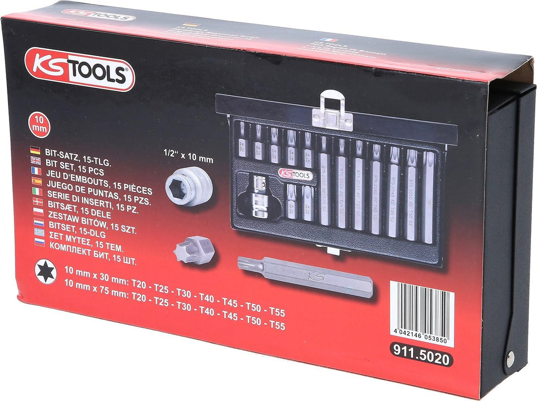 KS Tools 911.5020 10mm CLASSIC Bit-Satz, 15-tlg., TX