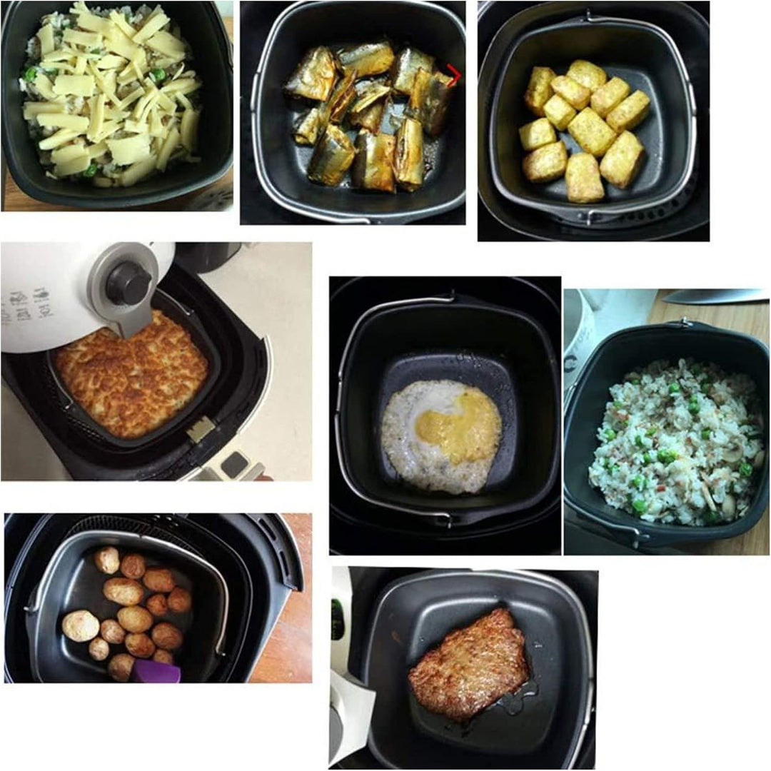 Airfryer Backform, Auflaufform für Heissluftfritteuse Fritteuse Kuchenform Kuchenfass mit Antihaftbe