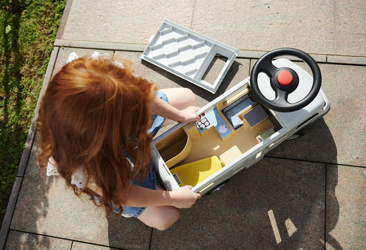 BIG-Camper – Rutsch- und Spielauto - Spielzeug-Wohnmobil mit Flüsterrädern zum Fahren und Spielen fü