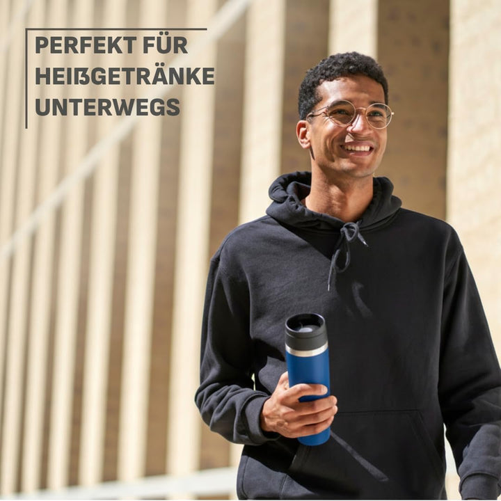 EMSA N2023550 Travel Mug Classic 0,5 Liter , neuer Komfort-Schraubverschluss , Edelstahl , 6h heiss