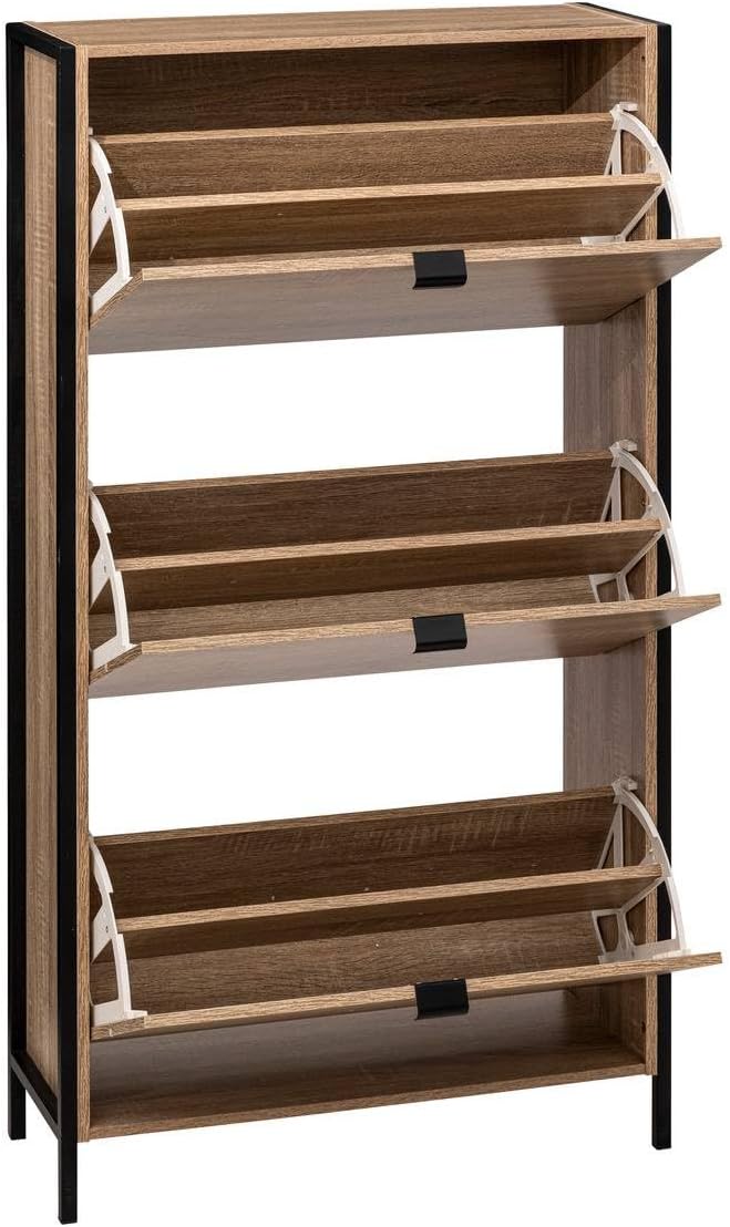 5five - schuhschrank mit 3 schubladen "aliaj" in eiche natur effekt