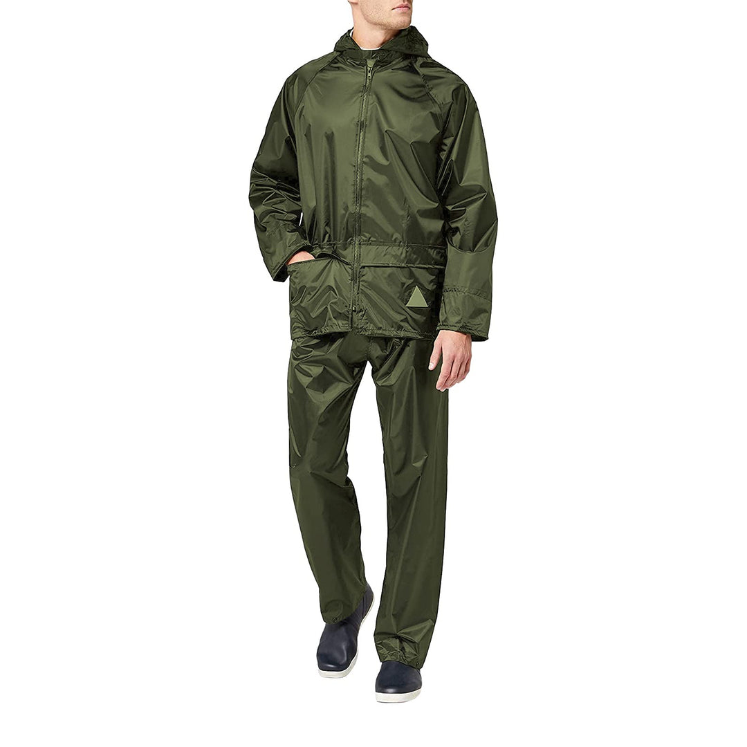 Result Herren Heavyweight Waterproof Jacket & Trouser Set Regenmantel, Blickdicht L olive green, L o