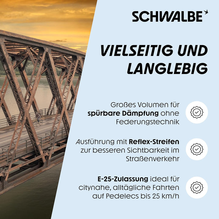 Schwalbe Big Ben Fahrradreifen Reflex schwarz, 28 x 2.00, 11100567 28 x 2.00" 50-622 Schwarz, 28 x 2