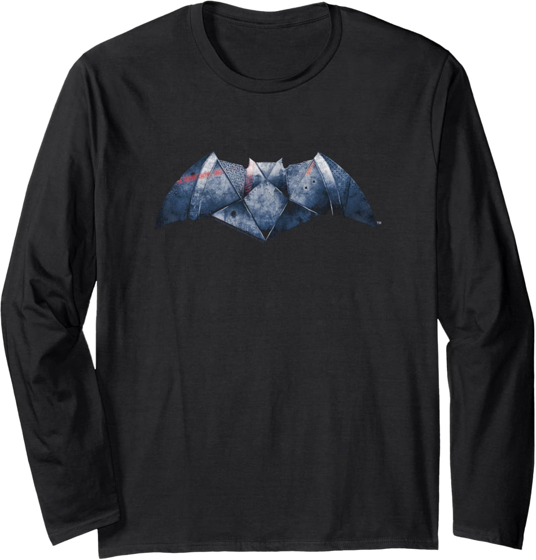 Batman v Superman Plated Bat Logo Langarmshirt