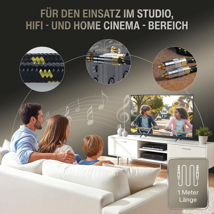 audio pirates by cammica Cinch Kabel 1x RCA Stecker auf 1x RCA Stecker, Audio-Kabel | High-End Audio