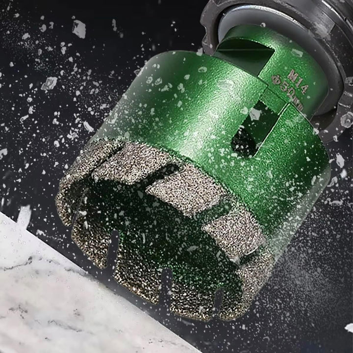 8 Stück 6-68mm Trocken Fliesenbohrer Set, M14 Gewindeanschluss Vakuumgelötete Lochsäge Diamantbohrer
