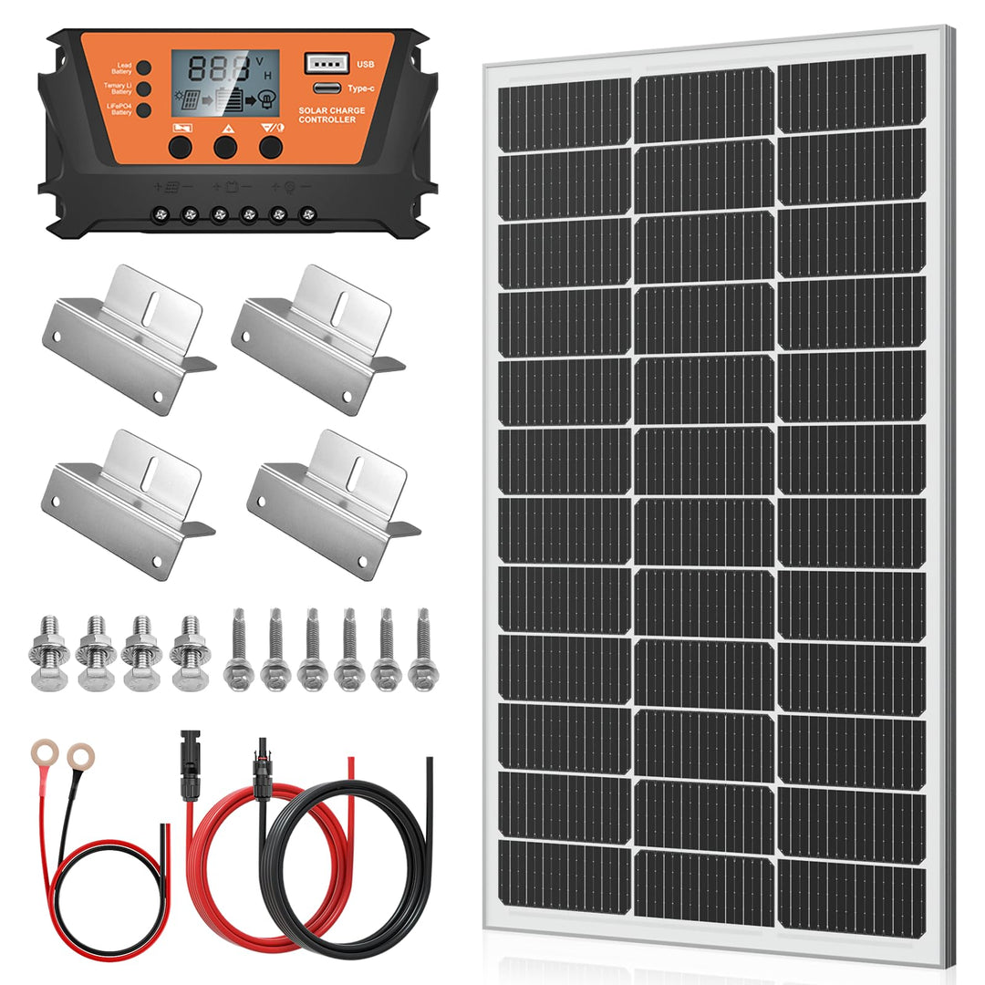 120W Solarpanel Solarzelle kit: 120W 12V Monokristallinem Solarmodul + 30 A Solarladeregler, Solarka