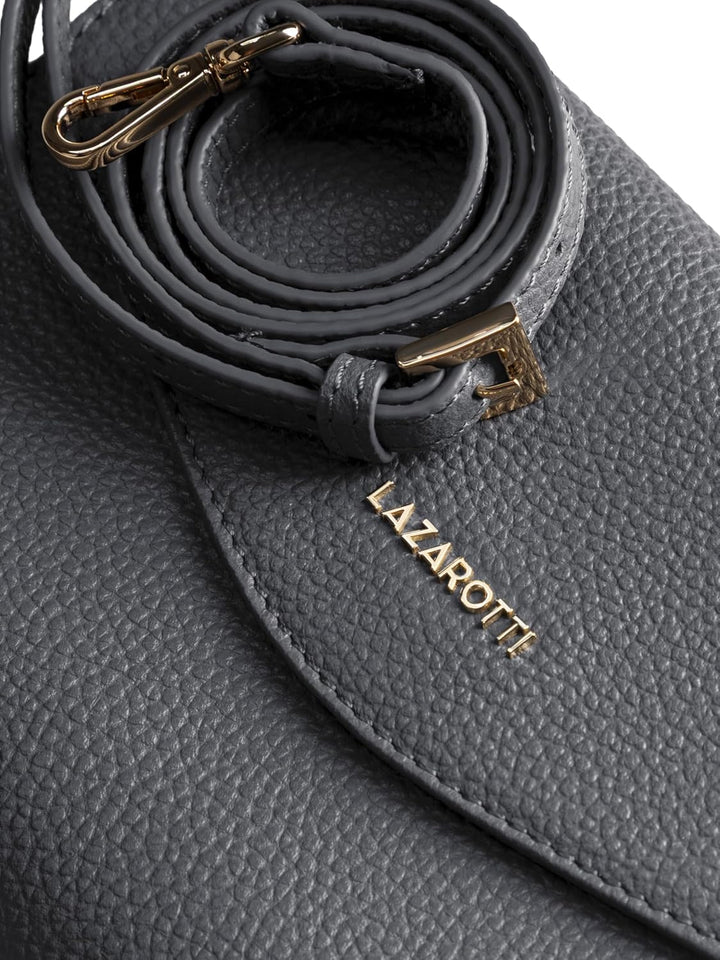 Lazarotti Bologna Leder Handtasche Damen | abnehm- & längenverstellbarer Schulterriemen | mittelgros