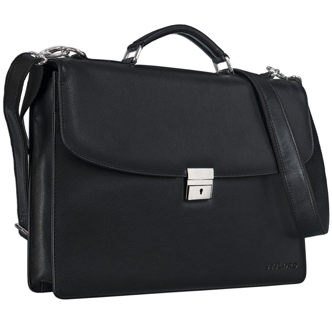 STILORD 'Jonathan' Elegante Aktentasche klassische Büro Business Schultertasche gross 15,6 Zoll mit
