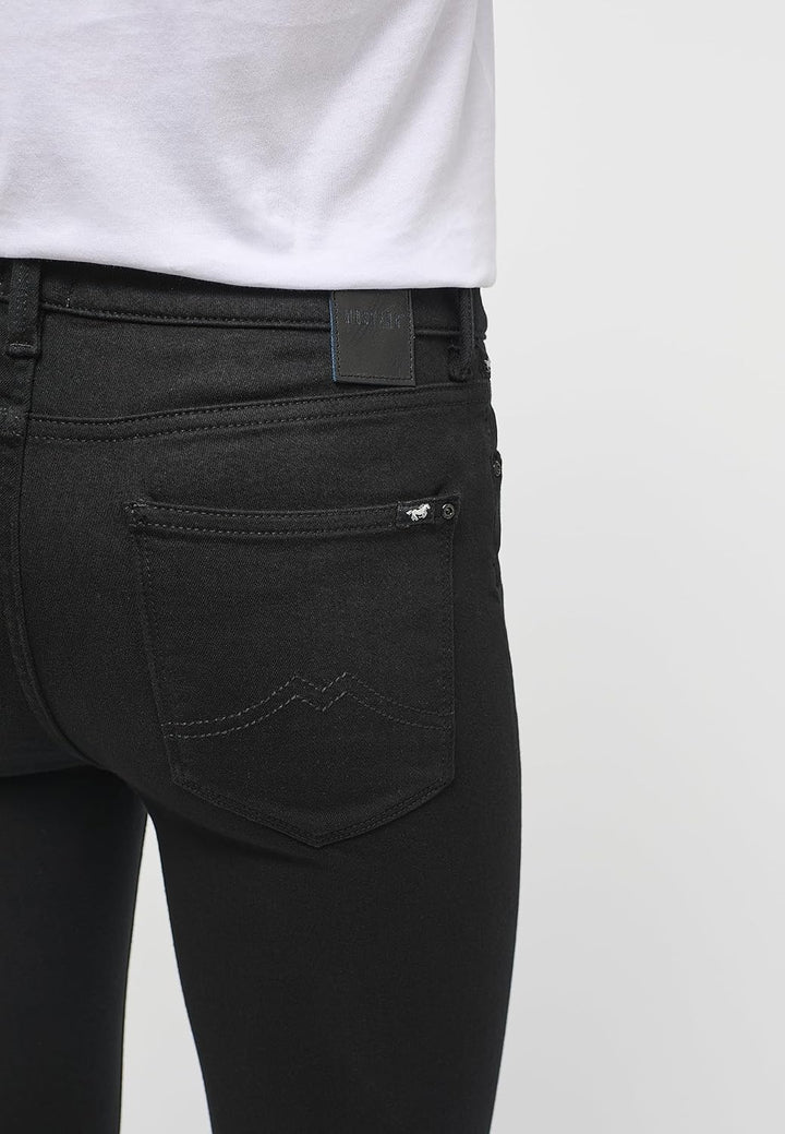 MUSTANG Damen Jeans Georgia Super Skinny Fit - Blau - Blue Denim W24-W34 Stretch 26W / 32L Tiefschwa