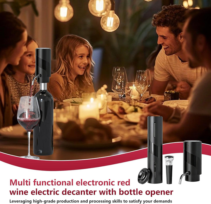 Elektrischer Korkenzieher Elektrischer Weinbelüfter Set 4-in-1 Weinset, Elektrischer Weinschrauber m