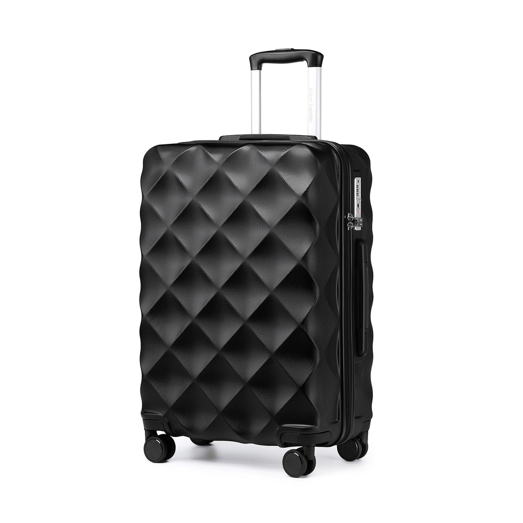 British Traveller Robustes ABS- und PC-Hartschalengepäck mit 4 Spinnrollen, TSA-Schloss, YKK-Reissve