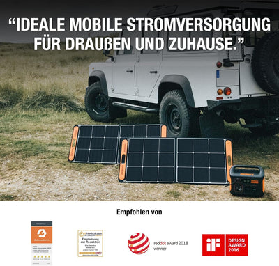 Jackery Solargenerator 1000, 1002WH Tragbare Powerstation mit 2* SolarSaga 100W Solarpanels, 2*230V
