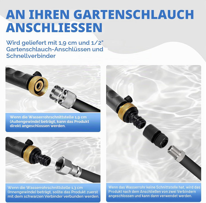 GES Jet Hochdruck-Hochdruckreiniger, Hochdruckschlauch Düsen-Hochdruckreiniger Stab Ausziehbares Gar
