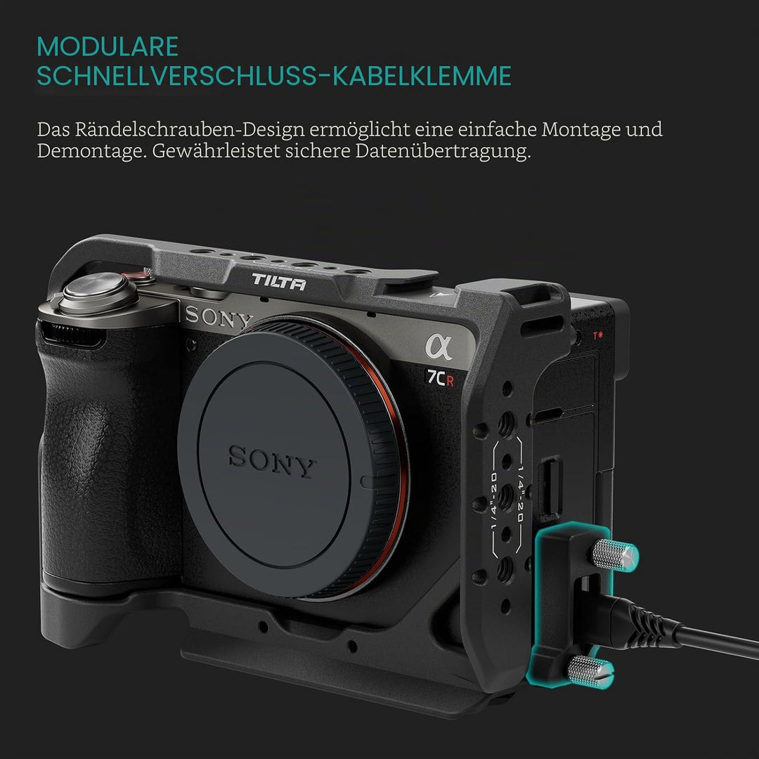 Tilta a7C II/R Cage, Full Camera Cage Compatible with Sony a7C R/II with HDMI Cable Clamp - Black TA