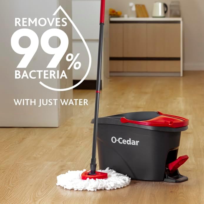 O-Cedar Mop und Eimer Frustfreie Verpackung Microfiber Floor Cleaning System Spin Mop and Bucket wit