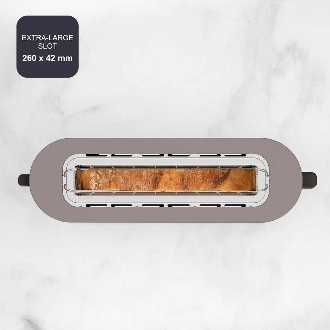 Black+Decker - Toaster BXTO1002E 1000W | Extra breite Schlitz 260x42 mm | 7 Bräunungsstufen | 3 Funk